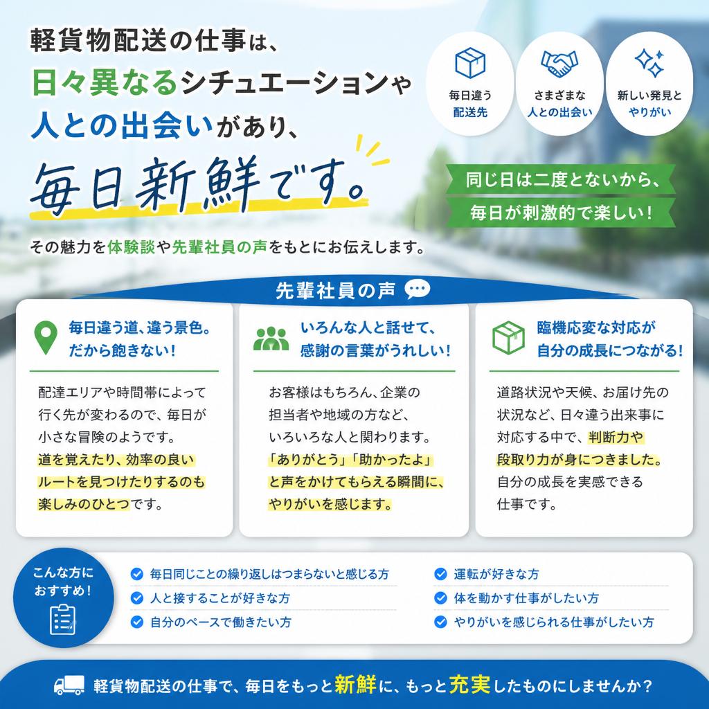 配送業務の魅力と楽しさ