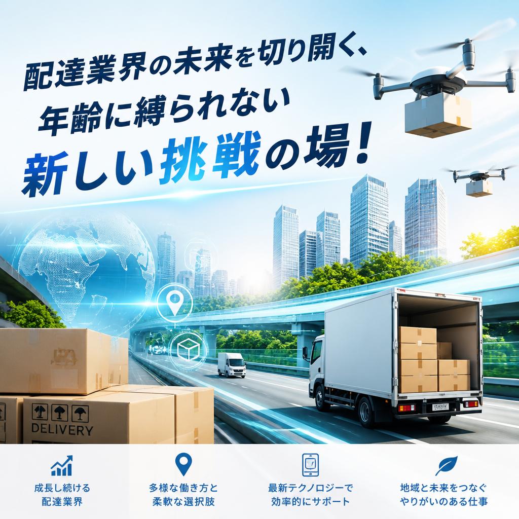 配達業界の未来を切り開く、年齢に縛られない新しい挑戦の場！