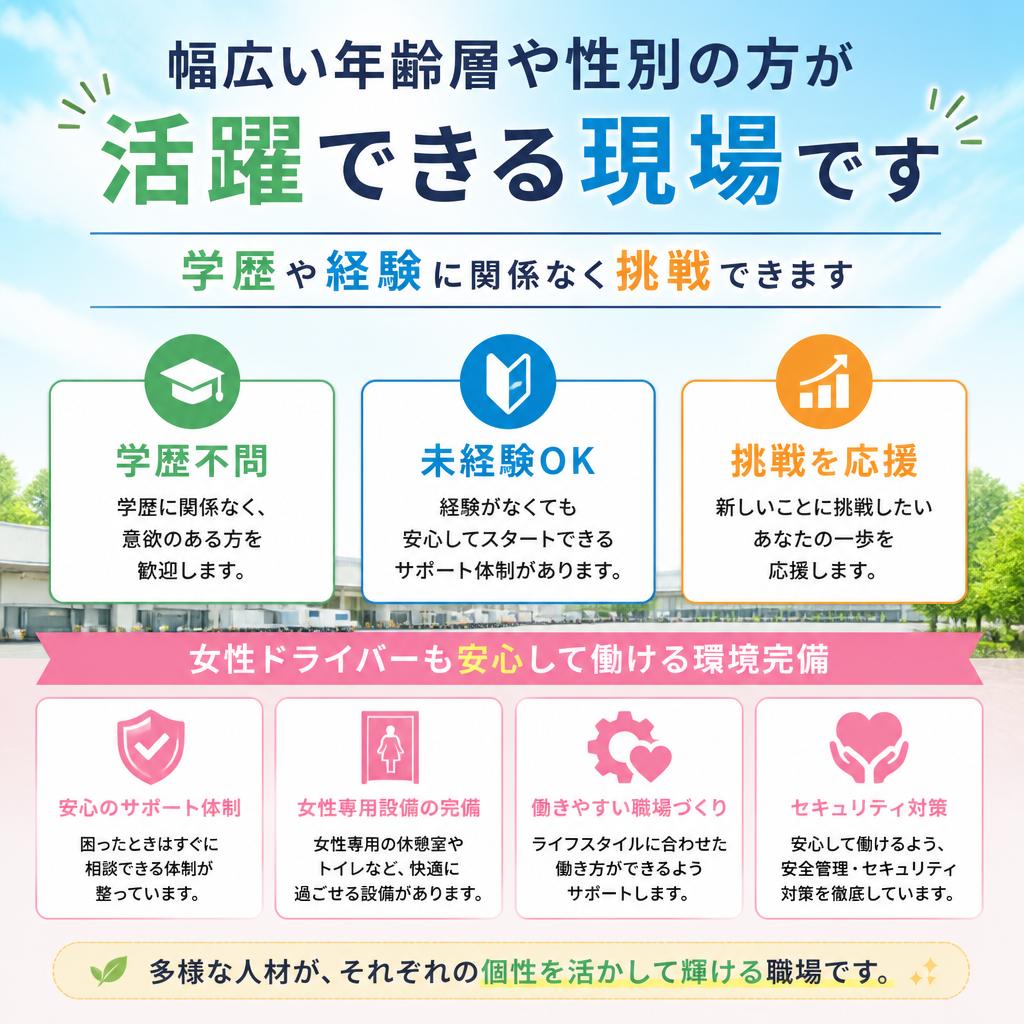 年齢・性別不問の職場環境