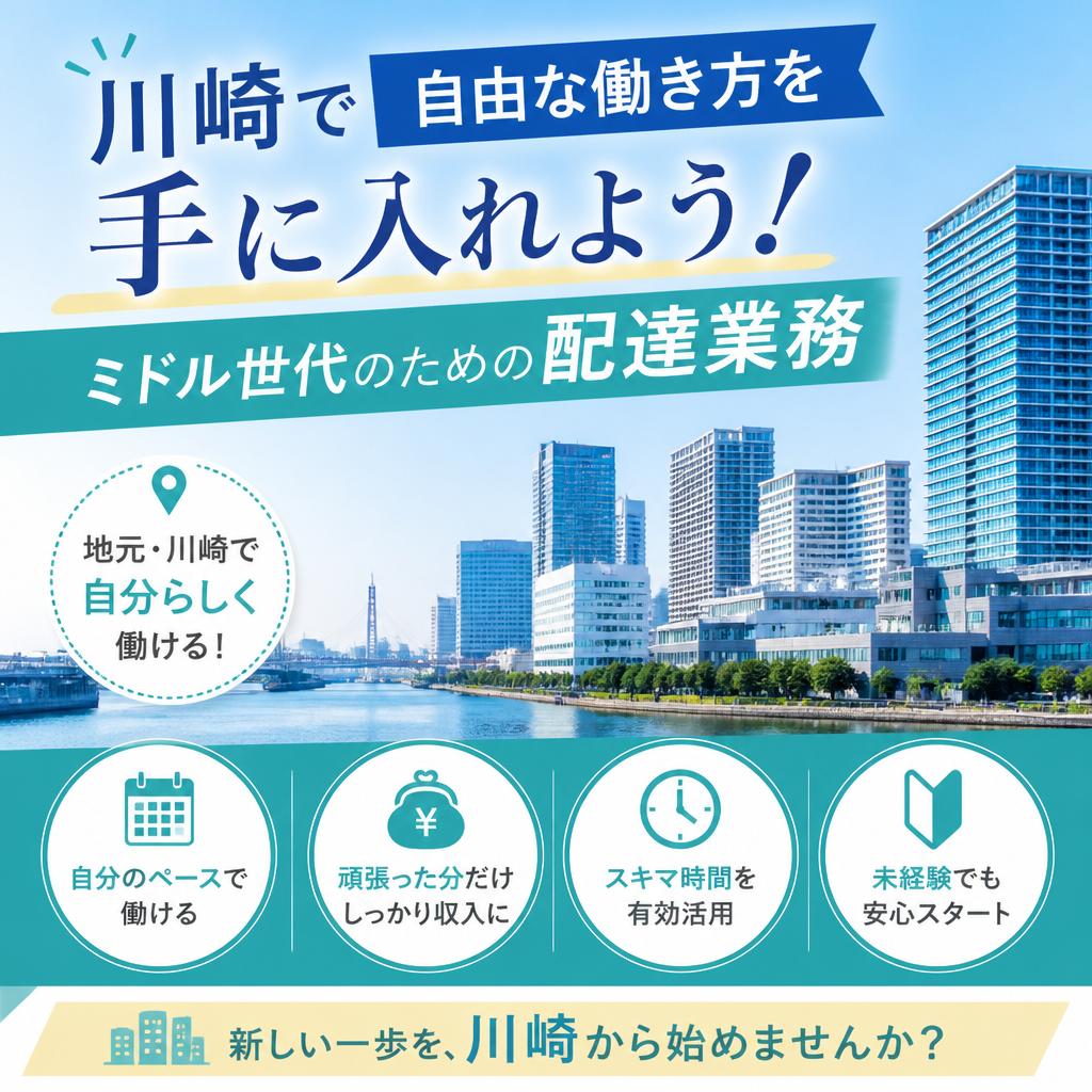 川崎で自由な働き方を手に入れよう！ミドル世代のための配達業務